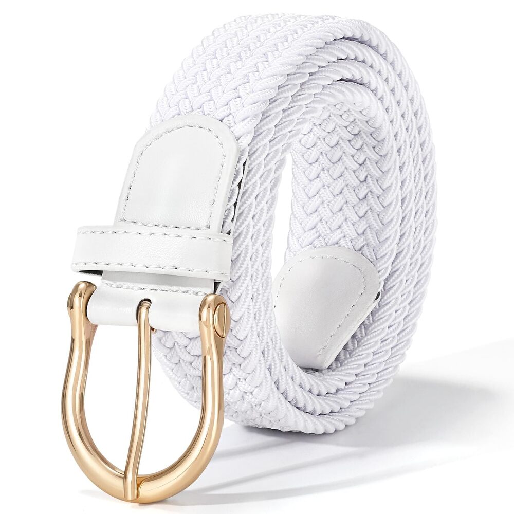 9293 Braided Belt For Women Men Stretch Woven Belt Plus Size Elastic Belt